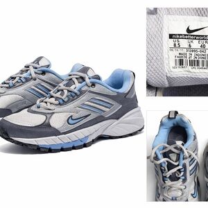 Nike Gray and Blue Athletic Shoes